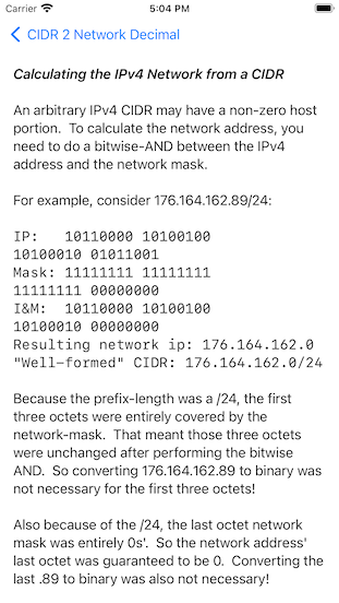 CIDR Calculation Help