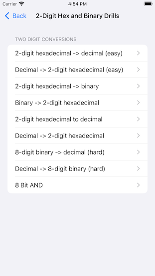 2-Digit Hex and Binary Drills